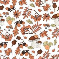 Herbst Muster Natur nahtlos Hintergrund Vektor Illustration