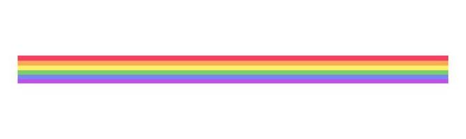 Regenbogen Flagge Grenze. Stolz Monat Teiler einfach Vektor Illustration Clip Art