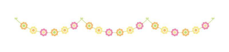 söt vår blommig krans illustration. blomma buntings för springtime mönster. vektor