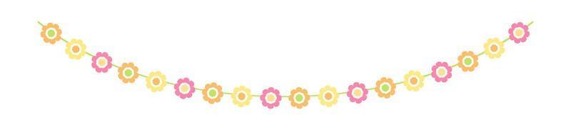 söt vår blommig krans illustration. blomma buntings för springtime mönster. vektor