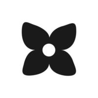 Blume Symbol Silhouette im modisch eben Stil isoliert auf Weiß Hintergrund. Frühling Symbol zum Ihre Webseite Design, Logo, Anwendung, ui. Vektor Illustration.