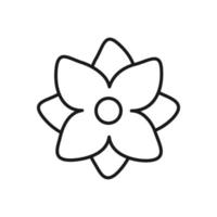 Blume Symbol im modisch eben Stil isoliert auf Weiß Hintergrund. Frühling Symbol zum Ihre Webseite Design, Logo, Anwendung, ui. Gliederung Vektor Illustration.