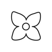 Blume Symbol im modisch eben Stil isoliert auf Weiß Hintergrund. Frühling Symbol zum Ihre Webseite Design, Logo, Anwendung, ui. Gliederung Vektor Illustration.