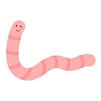 Basic süß Würmer mit lächelnd Gesichter vektor