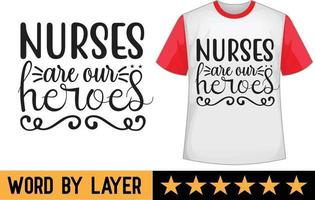 sjuksköterska svg t skjorta design vektor
