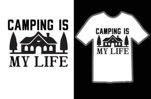 Camping ist meine Leben svg t Hemd Design vektor