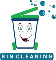 Wohn Müll Behälter können Reinigung Logo, Wohn Recycling und Müll Vektor Design
