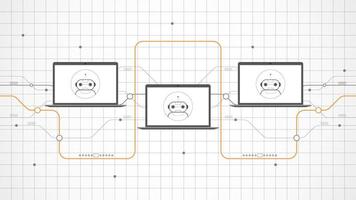 bärbar dator teknologi bakgrund abstrakt. ai artificiell intelligens teknologi med linje digital, svart bärbar dator Färg, stil modern, element, punkt, högteknologi, vektor. bärbar dator teknologisk för webb baner, vektor