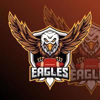 eagles fotboll djur- team bricka vektor