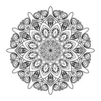 mandala färg bok. tapet design, bricka mönster, skjorta, hälsning kort, klistermärke, spets mönster och tatuering. dekoration för interiör design. vektor etnisk orientalisk cirkel prydnad. vit bakgrund