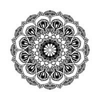 mandala färg bok. tapet design, bricka mönster, skjorta, hälsning kort, klistermärke, spets mönster och tatuering. dekoration för interiör design. vektor etnisk orientalisk cirkel prydnad. vit bakgrund