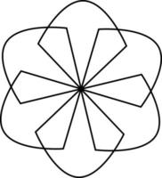 einfach abstrakt geometrisch Blume Illustration vektor