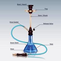 Shisha realistische Infografiken vektor