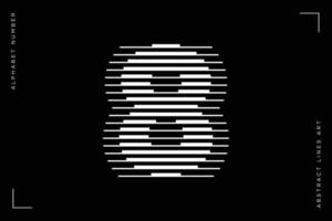 Nummer acht Logo Linien abstrakt modern Kunst Vektor