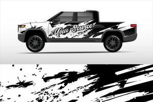 grafisk lastbil design. abstrakt rader grunge vektor bakgrund begrepp för vinyl slå in och fordon branding