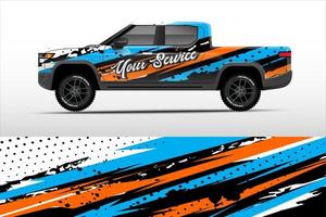 grafisk lastbil design. abstrakt rader grunge vektor bakgrund begrepp för vinyl slå in och fordon branding