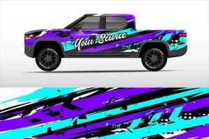 Grafik LKW Design. abstrakt Linien Grunge Vektor Hintergrund Konzept zum Vinyl wickeln und Fahrzeug branding