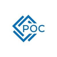 poc brev logotyp design på vit bakgrund. poc kreativ cirkel brev logotyp begrepp. poc brev design. vektor