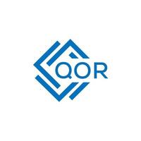 qor brev logotyp design på vit bakgrund. qor kreativ cirkel brev logotyp begrepp. qor brev design. vektor