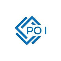 poi brev logotyp design på vit bakgrund. poi kreativ cirkel brev logotyp begrepp. poi brev design. vektor