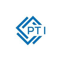 pti Brief Logo Design auf Weiß Hintergrund. pti kreativ Kreis Brief Logo Konzept. pti Brief Design. vektor