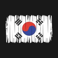 Südkorea-Flaggenbürstenvektor vektor