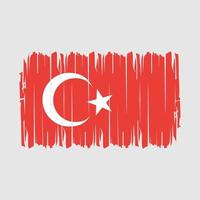 türkei-flaggenbürstenvektor vektor