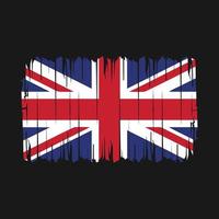 Pinselvektor der britischen Flagge vektor