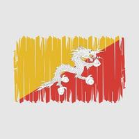 bhutan flagga borsta vektor