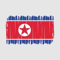 Pinselvektor der Nordkorea-Flagge vektor