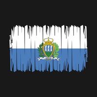 san marino flagga borsta vektor