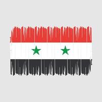 syrien-flaggenpinsel-vektorillustration vektor