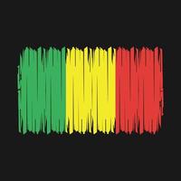 mali flag pinsel vektor illustration