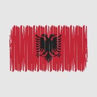 albanien-flaggenpinsel-vektorillustration vektor