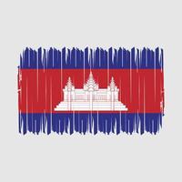 kambodscha flag pinsel vektor illustration