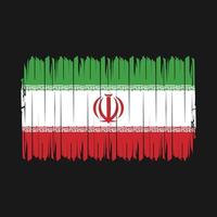 iran flag pinsel vektor illustration