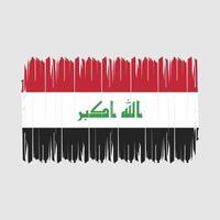 irak flag pinsel vektor illustration