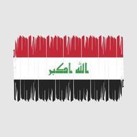 irak flagga borsta vektor illustration