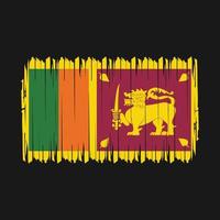 sri lanka flag pinsel vektor illustration