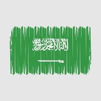 saudi arabien flagga borsta vektor illustration