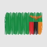 Sambia-Flagge-Pinsel-Vektor-Illustration vektor