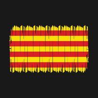 Katalonien-Flagpinsel-Vektorillustration vektor