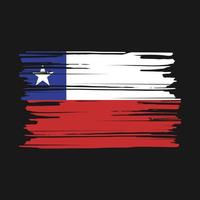 chile flagge bürste vektor