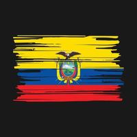 ecuador flagge bürste vektor