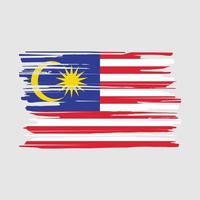 Bürste der malaysischen Flagge vektor