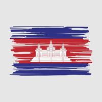 Kambodjas flaggborste vektor