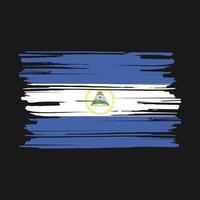 Nicaragua flaggborste vektor