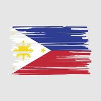 Filippinerna flagga borste vektor