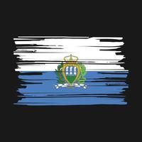 Bürste für San Marino-Flagge vektor