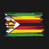 Simbabwe-Flagge-Pinsel vektor